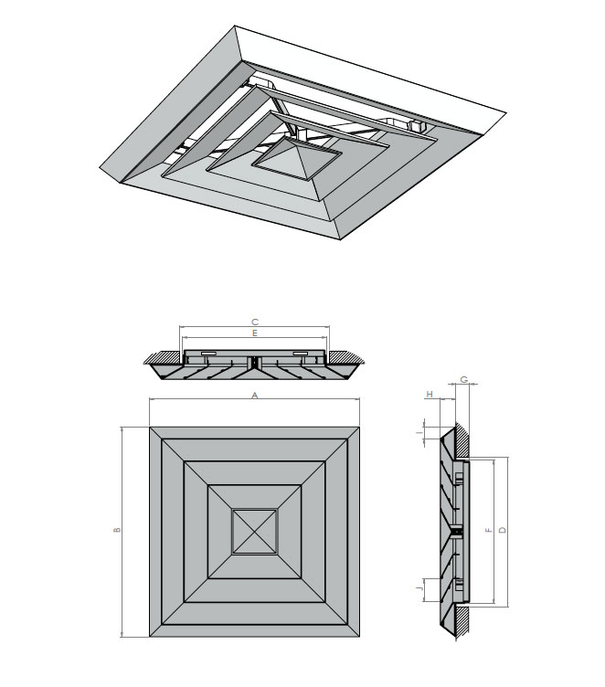 Ceiling Diffuser Bevel Face