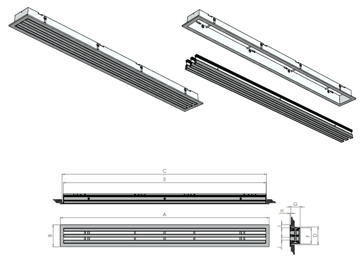 Linear Slot Diffuser Removable Core